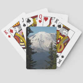Jeu De Cartes Paysage pluvieux du mont Rainier à neige