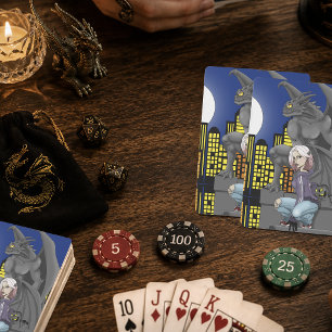 Jeu De Cartes Paysage urbain de fantasy urbaine de Gargouille