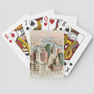 Jeu De Cartes Paysage urbain texturé moderne de Philadelphie