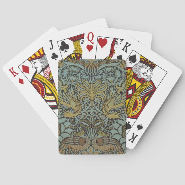 Jeu De Cartes Peacock et Dragon (par William Morris) (dos)
