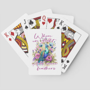 Jeu De Cartes Peacock Purple Plumes Turquoises Drôle