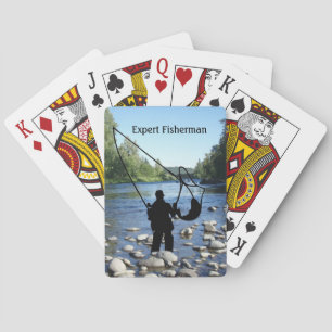 Jeu De Cartes Pêche à la mouche de sport pêcheur en cours d'eau