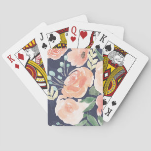 Jeu De Cartes Pêche de floraison du plaisir et roses et pavots