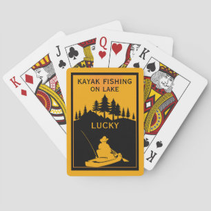 Jeu De Cartes Pêche en kayak sur lac et rivière