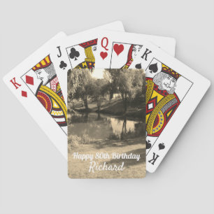Jeu De Cartes Pêche Pool personnalisé 80e anniversaire
