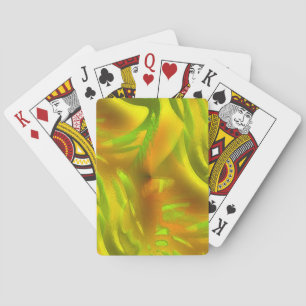 Jeu De Cartes Peel vert orange numérique sur texture rugueuse ja