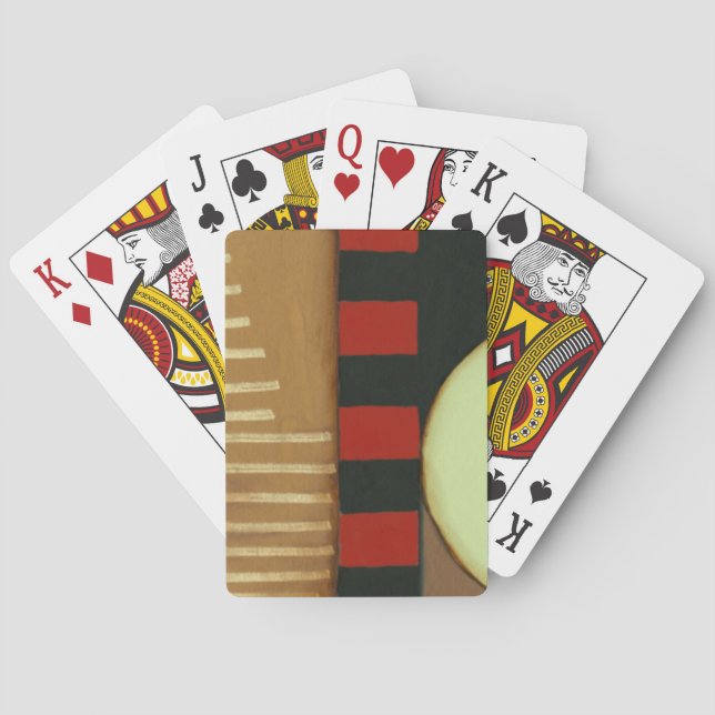 Jeu De Cartes Peinture à panneaux de style loft contemporain (dos)