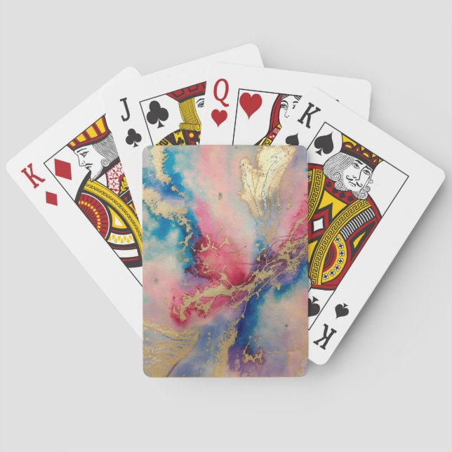 Jeu De Cartes Peinture Abstraite Iridescente (dos)