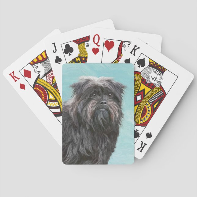 Jeu De Cartes Peinture Affenpinscher - Joli art original chien (dos)