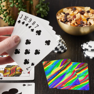 Jeu De Cartes Peinture arc-en-ciel Abstraite