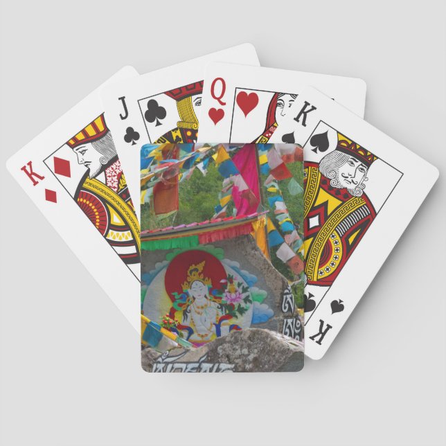 Jeu De Cartes Peinture bouddhiste sur les rochers (dos)