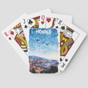 Jeu De Cartes Peinture colorée de la Côte d'Azur monégasque