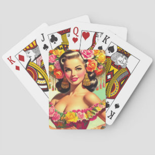 Jeu De Cartes Peinture de beauté vintage
