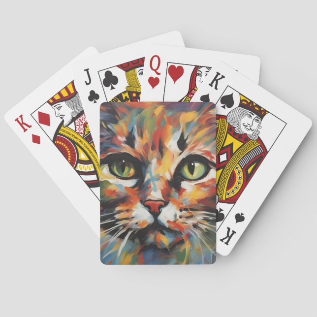 Jeu De Cartes Peinture de chats (dos)