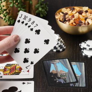 Jeu De Cartes Peinture de l'hôtel Pyramisa par Alfred Fox