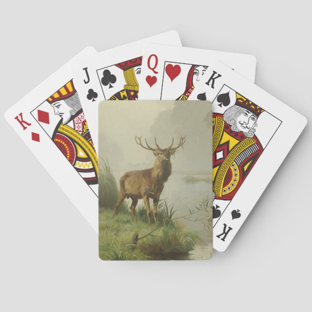 Jeu De Cartes Peinture de Red Deer (dos)