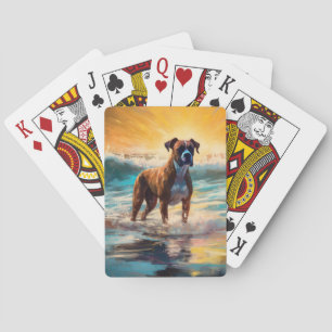 Jeu De Cartes Peinture de surf de la plage de Boxer