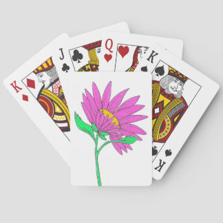Jeu De Cartes Peinture florale acrylique rose fantaisiste jolie