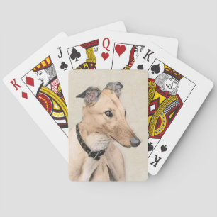 Jeu De Cartes Peinture Greyhound - Cute Original Chien Art
