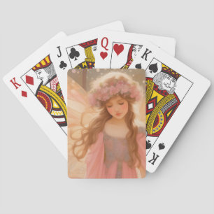 Jeu De Cartes Peinture Imaginaire Fée Rose Cute