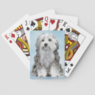 Jeu De Cartes Peinture Lowchen - Cute Original Chien Art