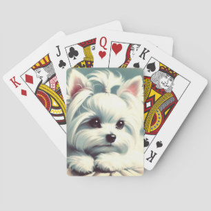 Jeu De Cartes Peinture maltaise vintage