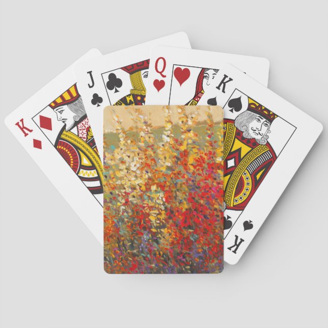 Jeu De Cartes Peinture murale lumineuse de jardin des fleurs (dos)