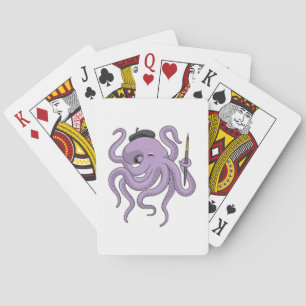 Jeu De Cartes Peinture Octopus Peinture brosse