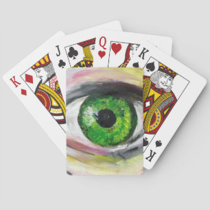 Jeu De Cartes Peinture oculaire verte