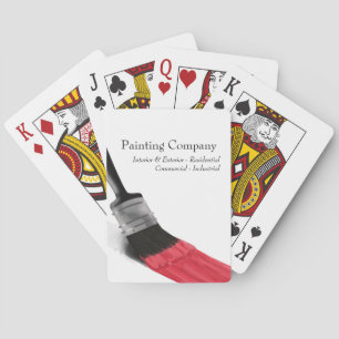 Jeu De Cartes Peinture Peintre Service Société Pinceau Rouge
