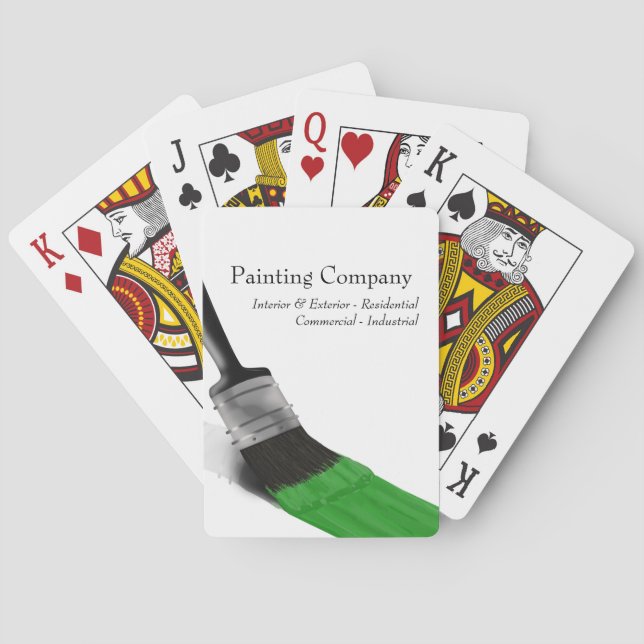 Jeu De Cartes Peinture Peintre Service Société Pinceau vert (dos)