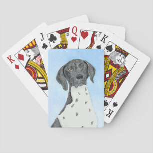 Jeu De Cartes Peinture pointeur germanique - Art original
