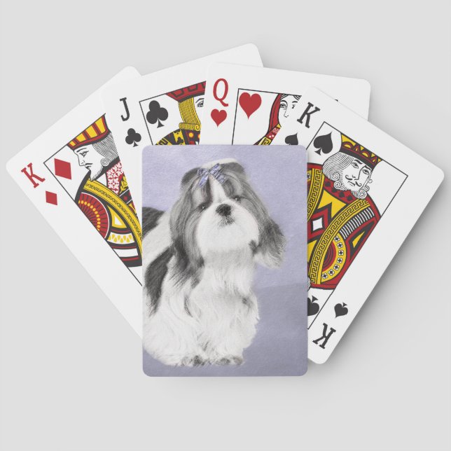 Jeu De Cartes Peinture Shih Tzu - Cute Original Chien Art (dos)