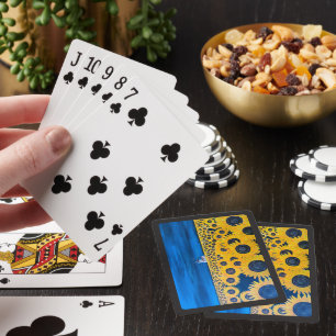 Jeu De Cartes Peinture sur le terrain de tournesol par Alfred Fo