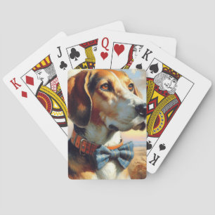 Jeu De Cartes Peinture vintage en anglais Foxhound