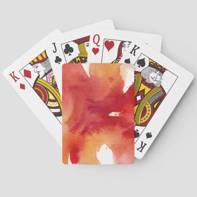 Jeu De Cartes Peintures Abstraites à l'aquarelle (dos)