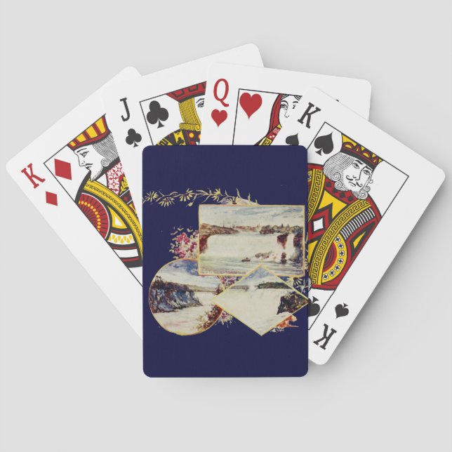 Jeu De Cartes Peintures vintages de chutes du Niagara (dos)