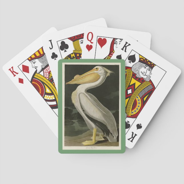 Jeu De Cartes Pélican blanc américain, les oiseaux d'Amérique d' (dos)