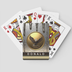 Jeu De Cartes Pendentif Aigle Royal Métallique Liquide