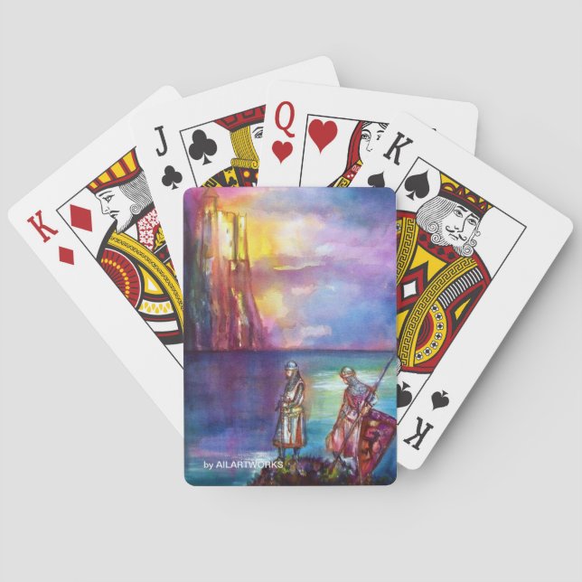 Jeu De Cartes PENDRAGON Chevaliers médiévaux, Coucher de soleil  (dos)