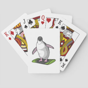 Jeu De Cartes Penguin en Snowboardeur avec Snowboard