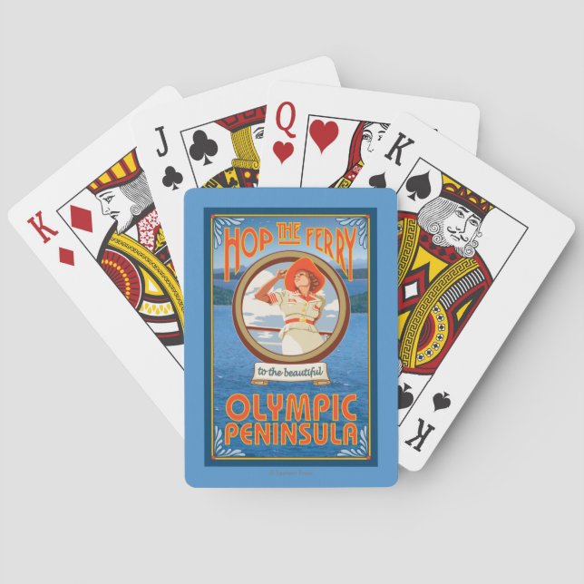 Jeu De Cartes Péninsule olympique, WashingtonHop le ferry (dos)