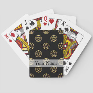 Jeu De Cartes Pentagramme noir et or