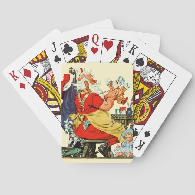 Jeu De Cartes Père Noël au travail (dos)