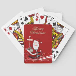 Jeu De Cartes Père Noël et son sleigh Joyeux Noël