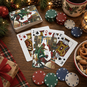 Jeu De Cartes Père Noël Fantastique Dragon de Noël Magique Calme