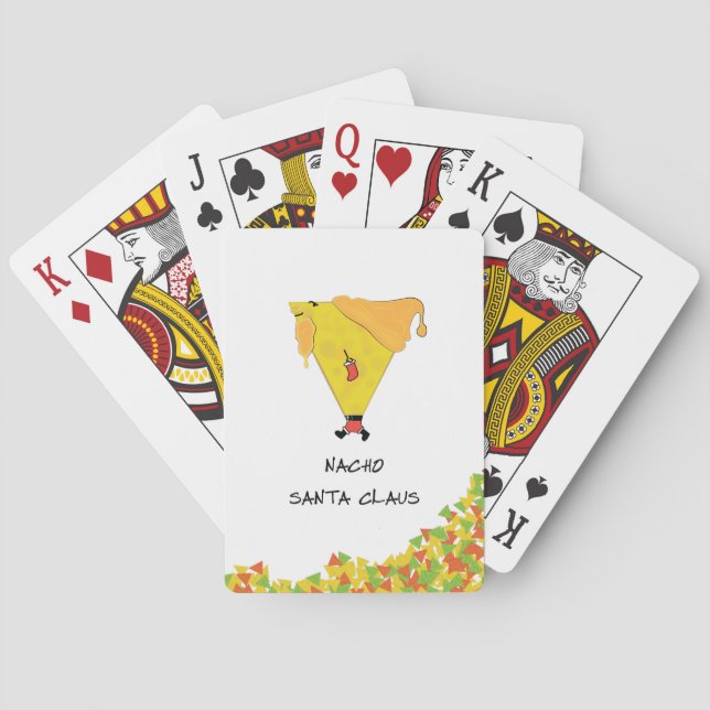 Jeu De Cartes Père Noël Nacho avec chips (dos)