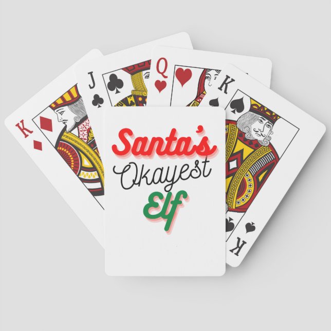 Jeu De Cartes Père Noël Okayest Elf | Noël drôle (dos)