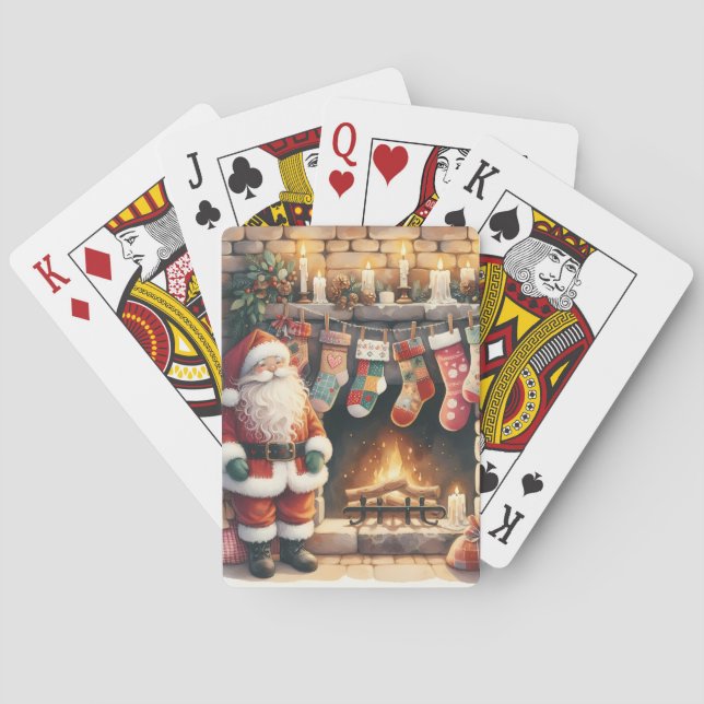 Jeu De Cartes Père Noël par foyer Noël Stockage (dos)