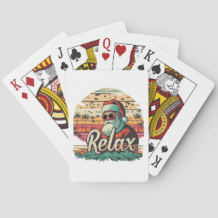 Jeu De Cartes Père Noël Rétro avec un titre Relax